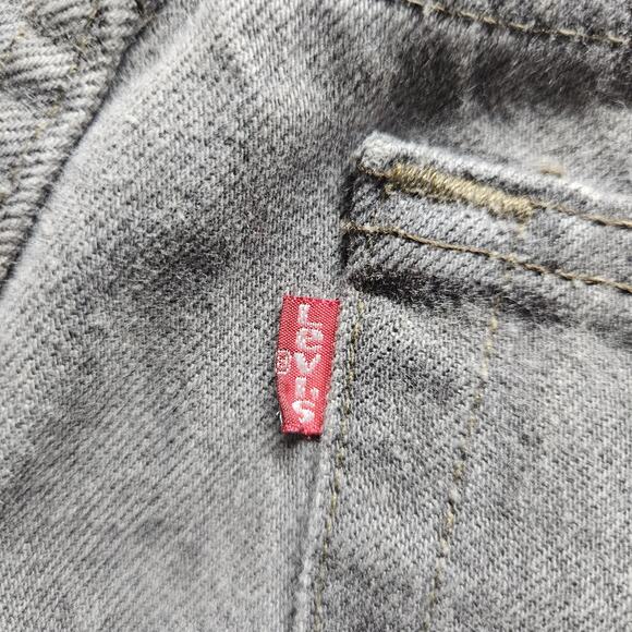 Vintage Levis 501 Made In Usa 32x30 Button-Fly Straight Gray Batwing Tag - Picture 6 of 11